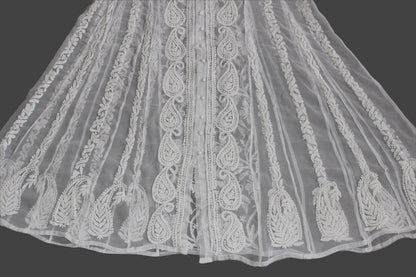 Lucknow Chikankari White 'Ujaala' Georgette Anarkali-K000005
