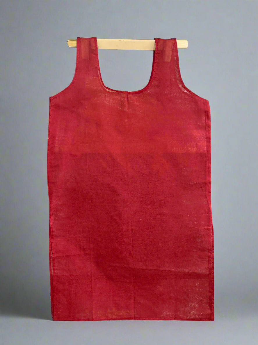 LFD Red Cotton Long Slip-SL00004