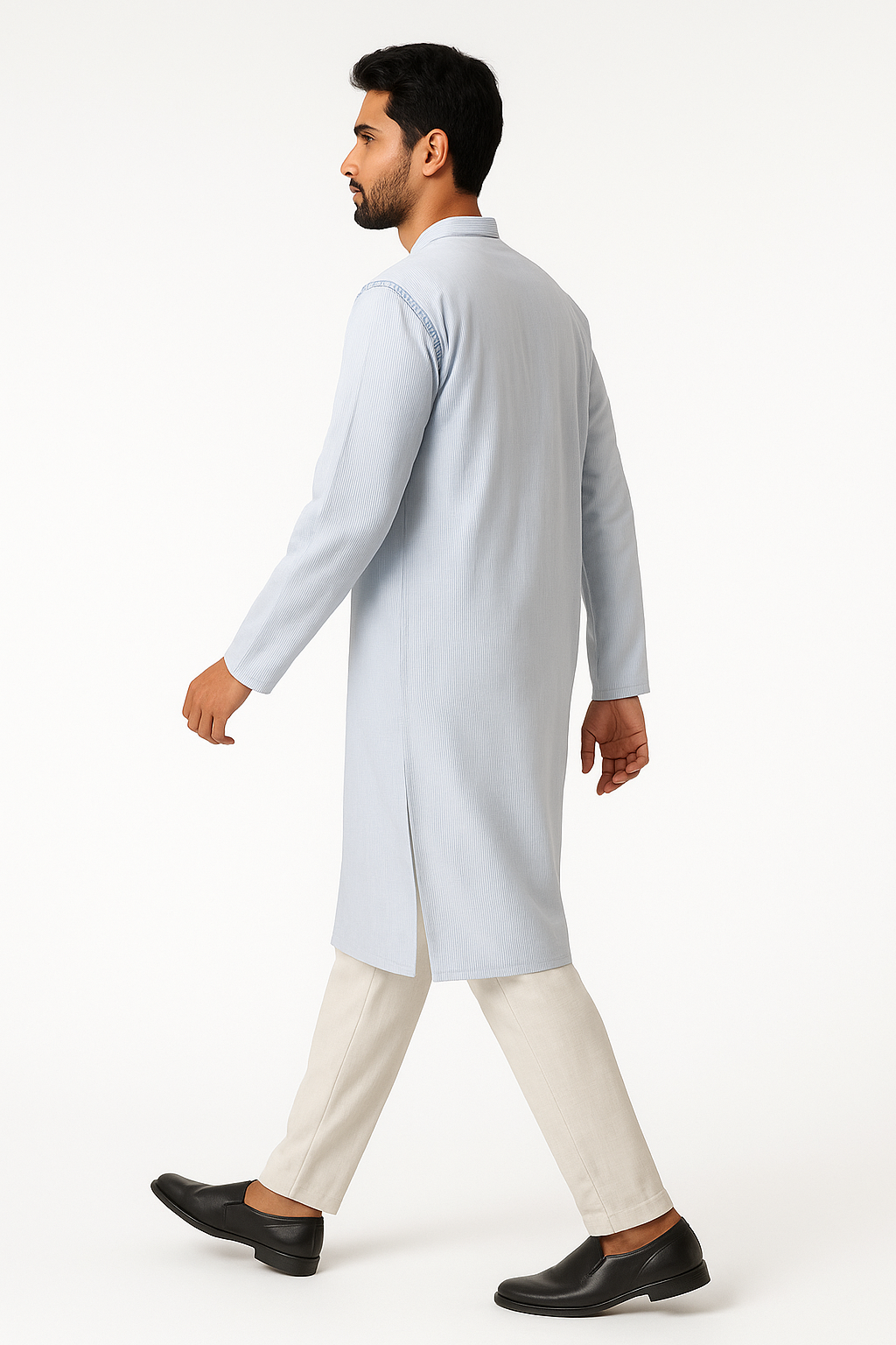 Lucknowi Chikankari Off White 'Ujaala' Rayon Gents Kurta-GK00019