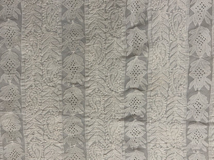 Lucknowi Chikankari Unstitched White Cotton Kurta Fabric-U10011