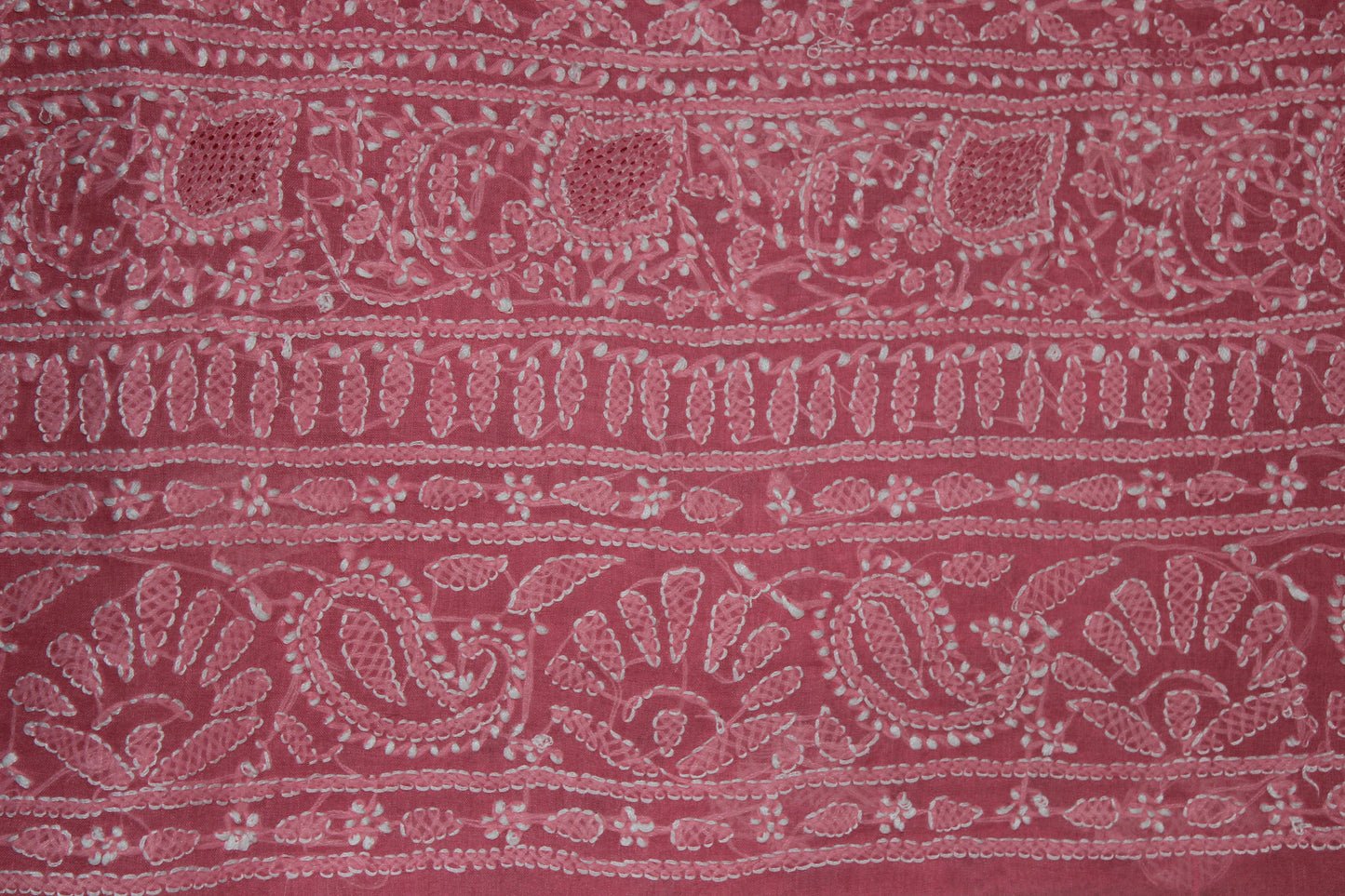 Lucknowi Chikankari Unstitched Pink Cotton kurta Bottom Fabric-U20002