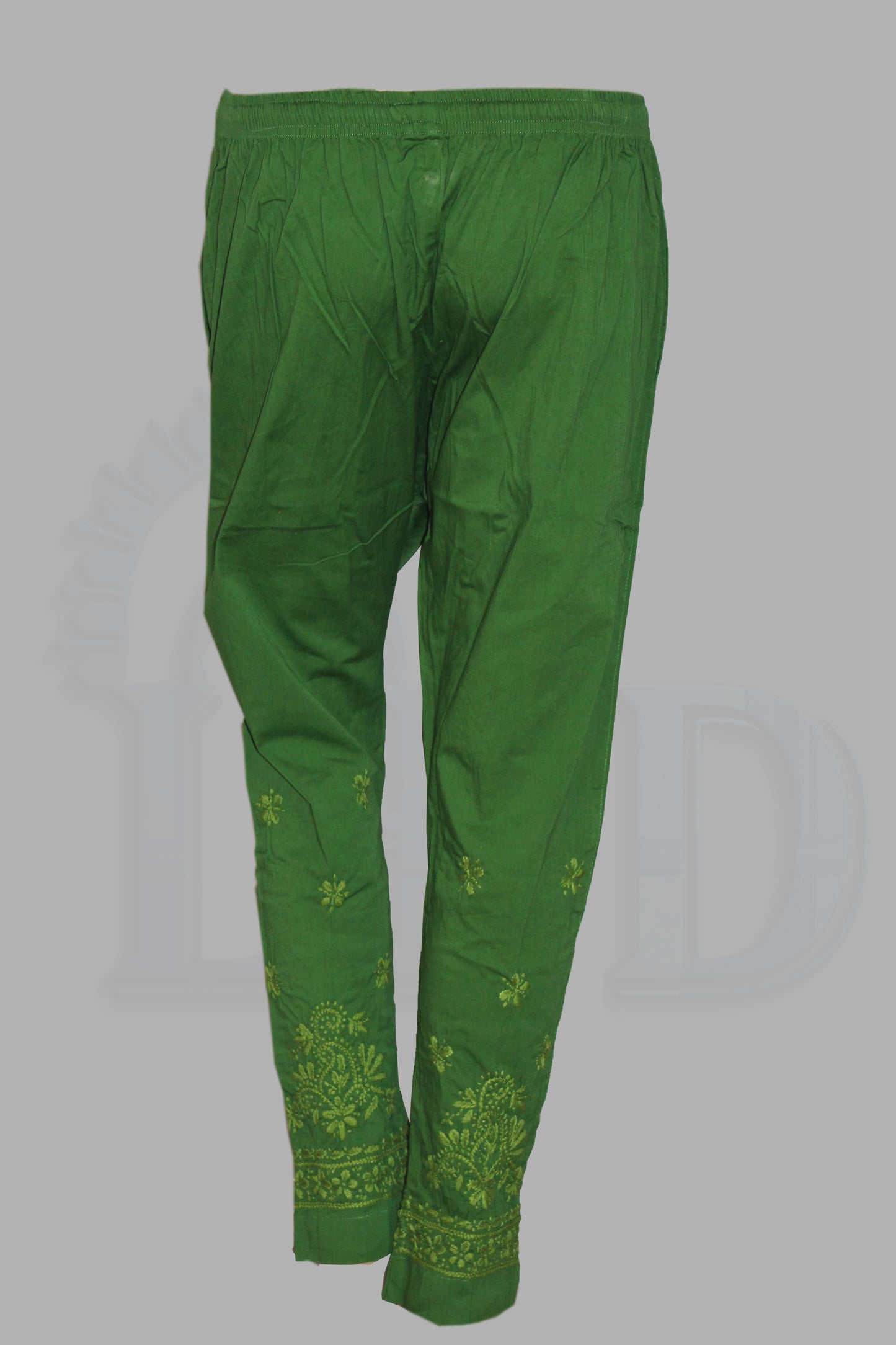 Lucknowi Chikankari Shade of Green Lycra Pant-BPt00006